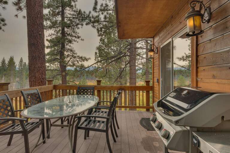 Deck with outside seating and grill