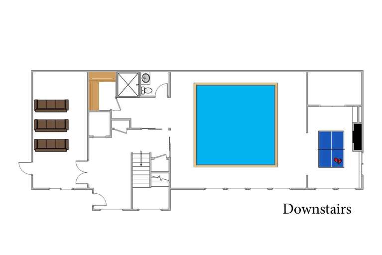 Downstairs floor plan Downstairs floor plan