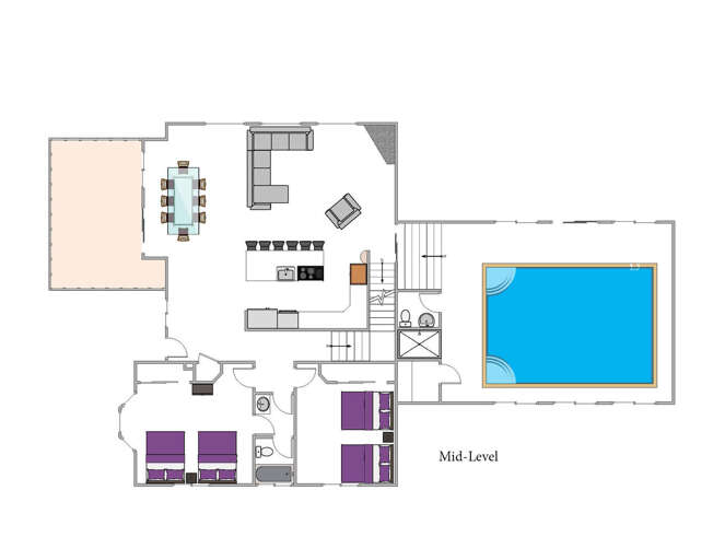 Mid-level floor plan