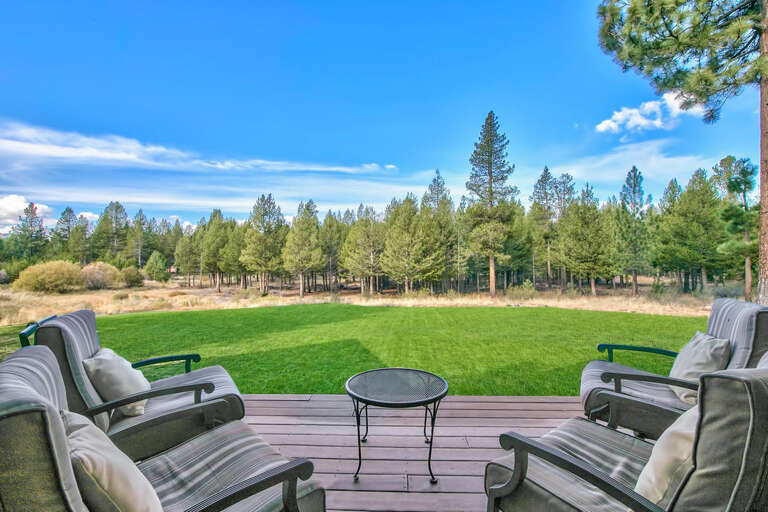 Deck with outdoor furniture