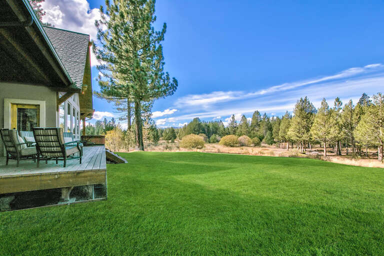 Deck with outdoor seating