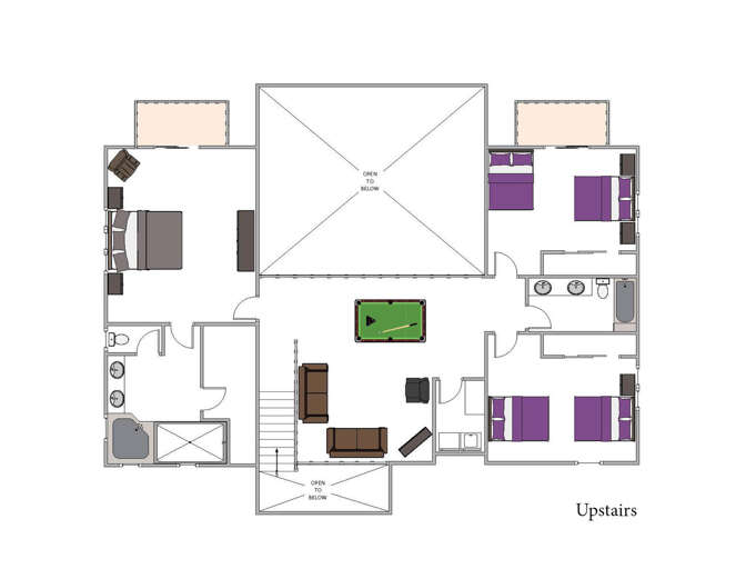 Upstairs floor plan