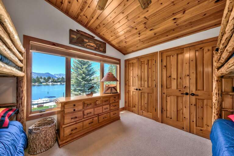 Bedroom with dual Twin over Twin bunk beds