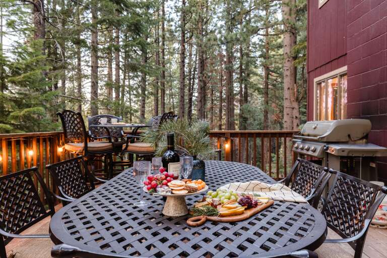 Deck with outside furniture