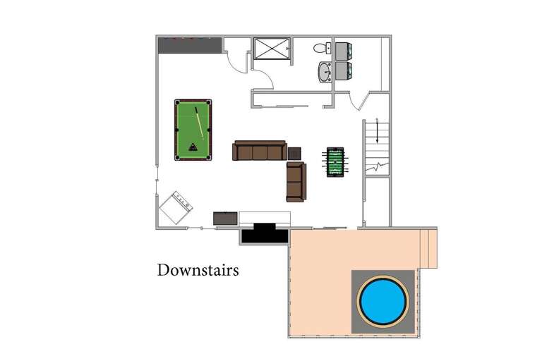 Downstairs floor plan