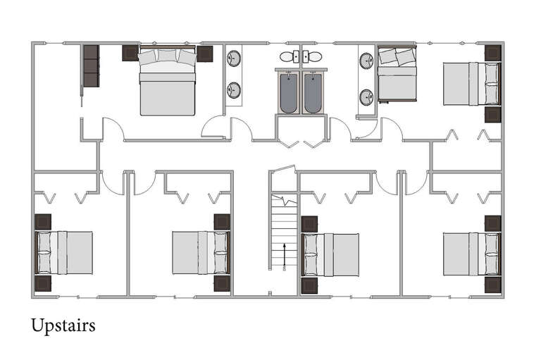 Upstairs floor plan