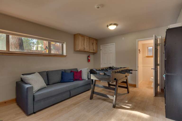 Recreation area with foosball