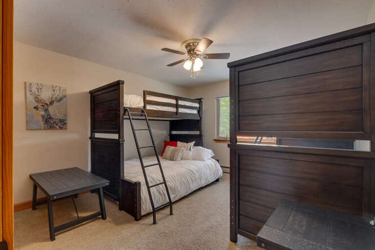 Room with dual Single over Single bunk beds