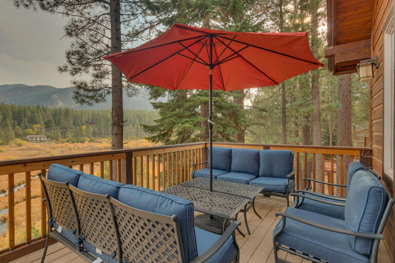 Deck with outdoor seating