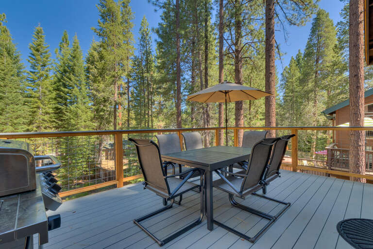 Deck with outside seating and grill