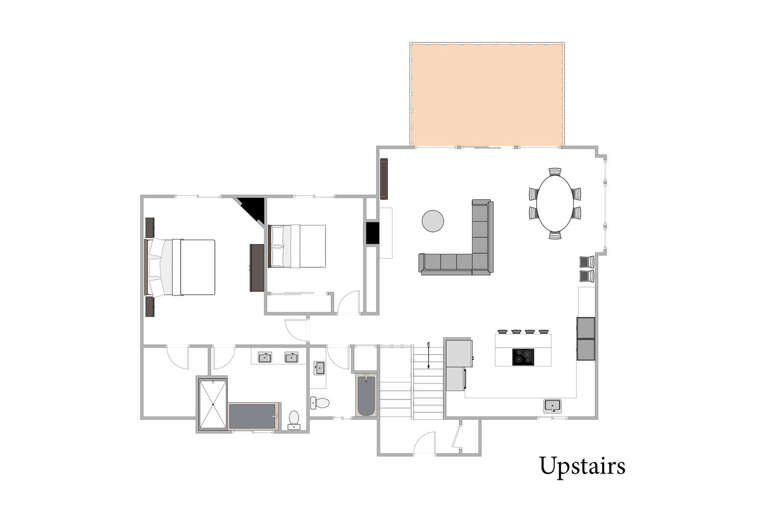 Upstairs floor plan