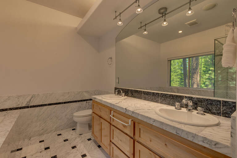 Bathroom with dual sinks
