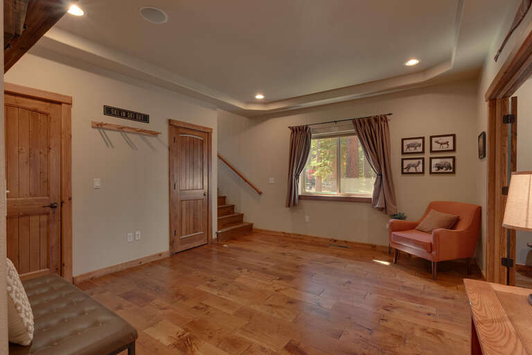 Hallway with seating