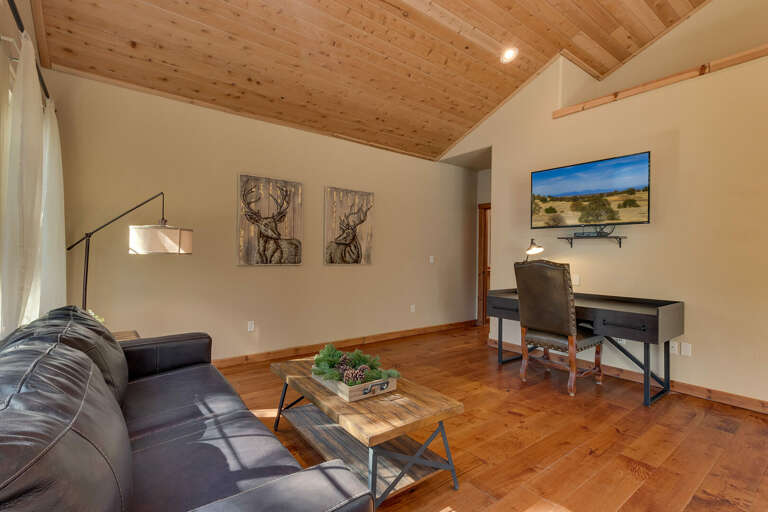 Seating and work area in main bedroom