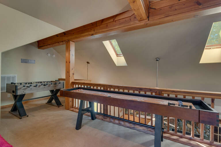 Shuffle board and foosball