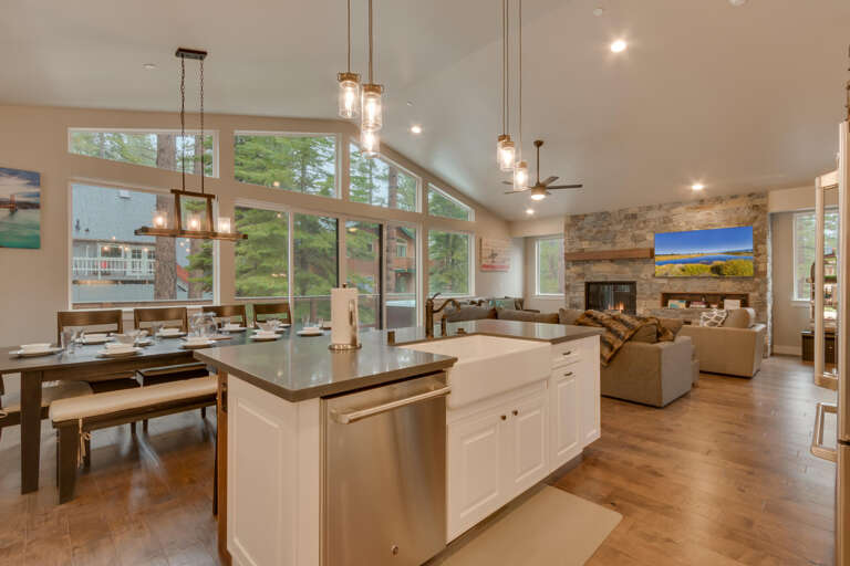 Kitchen, dining, and living area Kitchen, dining, and living area