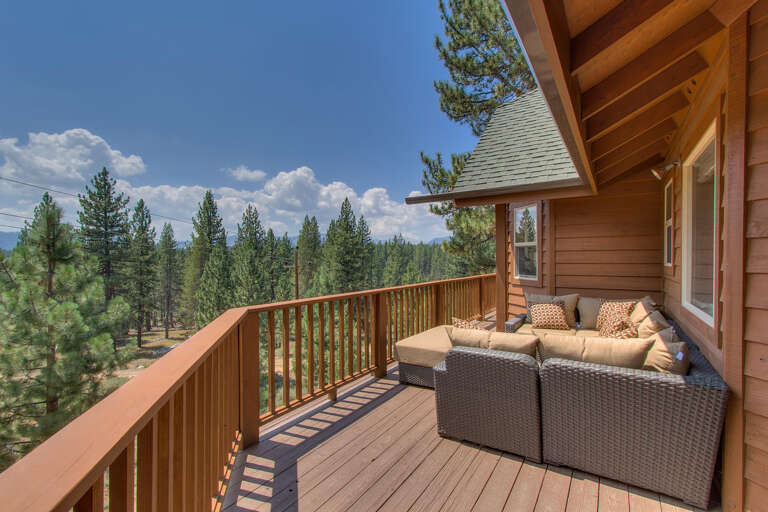 Deck with outside furniture