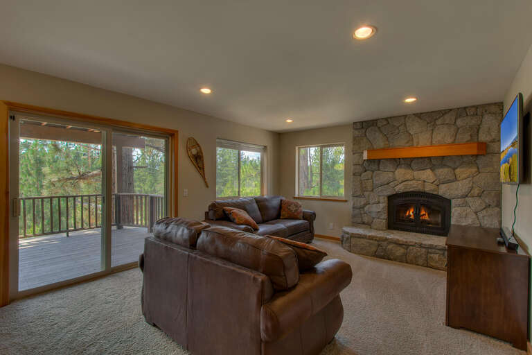 Fireplace and seating area