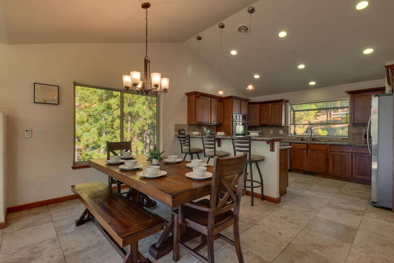Dining and kitchen area Dining and kitchen area