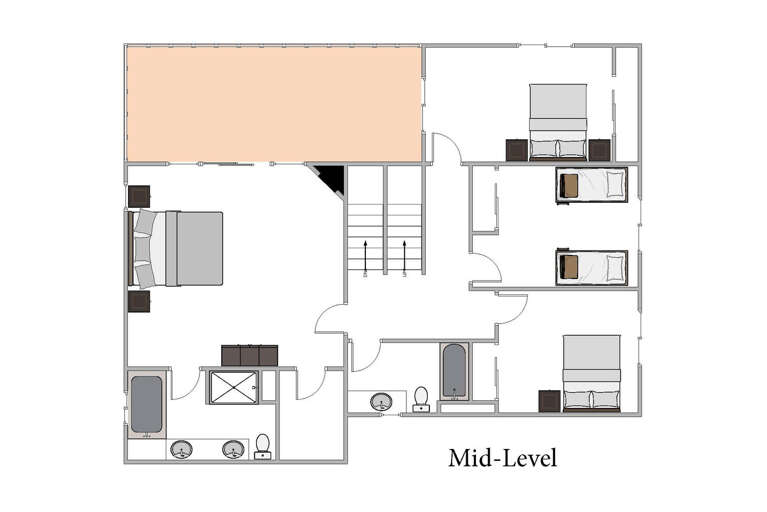 Mid-level floor plan Mid-level floor plan