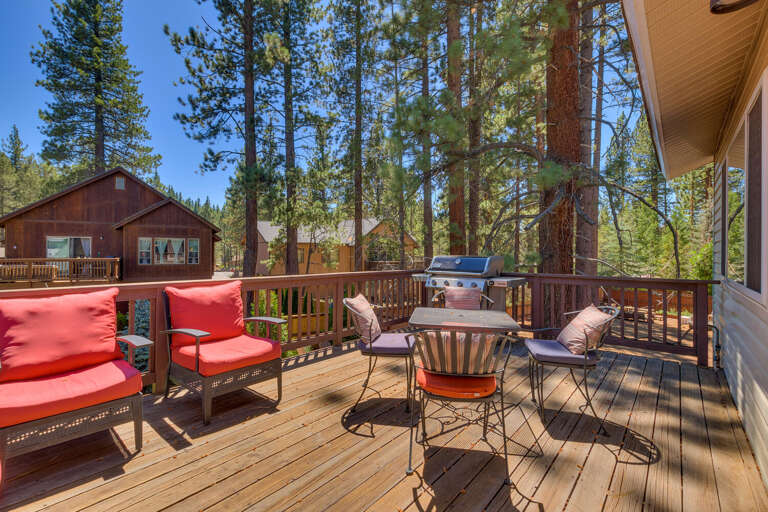 Deck with outside furniture