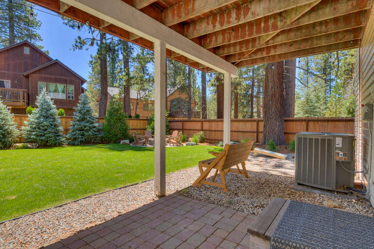 Patio and backyard