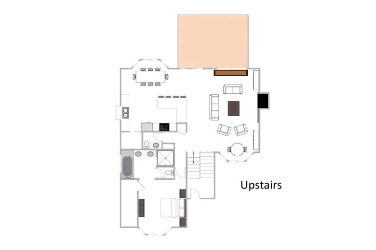 Upstairs floor plan