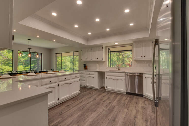 Kitchen area with stainless-steel appliances, and spacious island Kitchen area with stainless-steel appliances, and spacious island