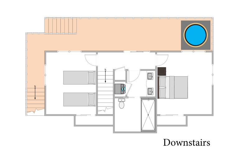 Downstairs floor plan