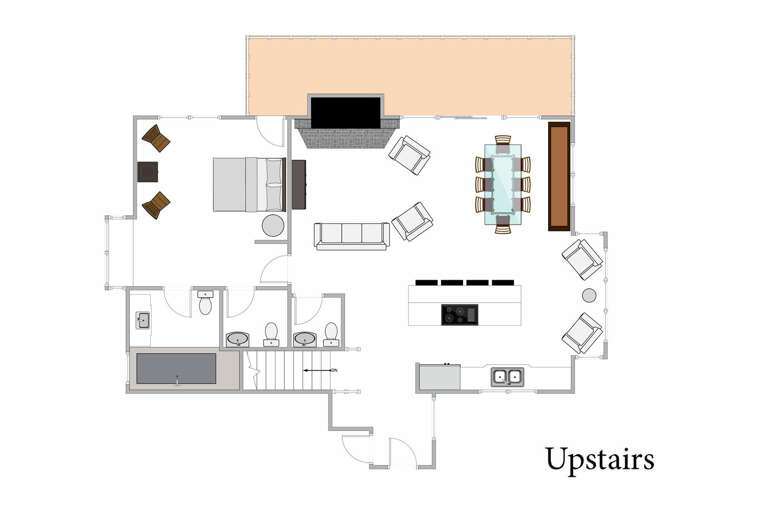 Upstairs floor plan