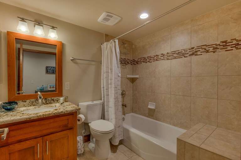 Bathroom with full bath and shower combo