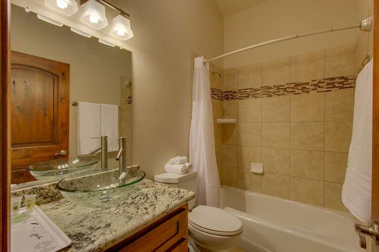 Bathroom with full bath and shower combo