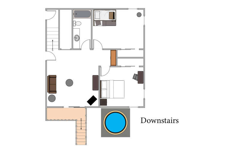 Downstairs floor plan