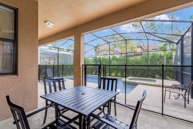 Seating area by the pool