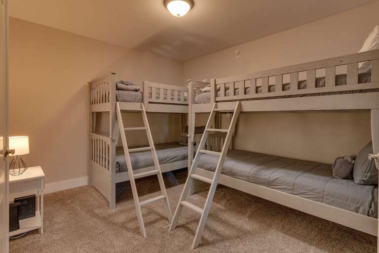 Bedroom with dual Twin over Twin bunks