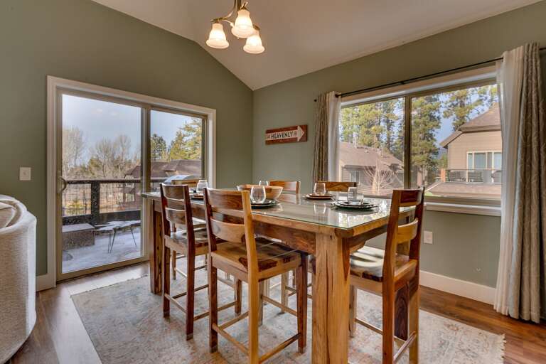 Dining area and access to patio