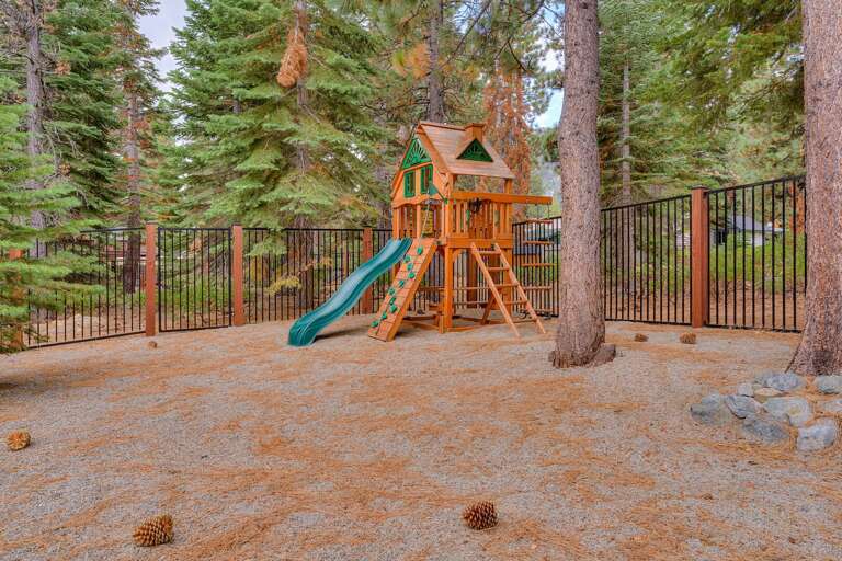 Backyard with play area