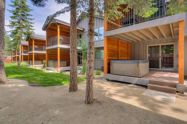 Deck with hot tub Deck with hot tub