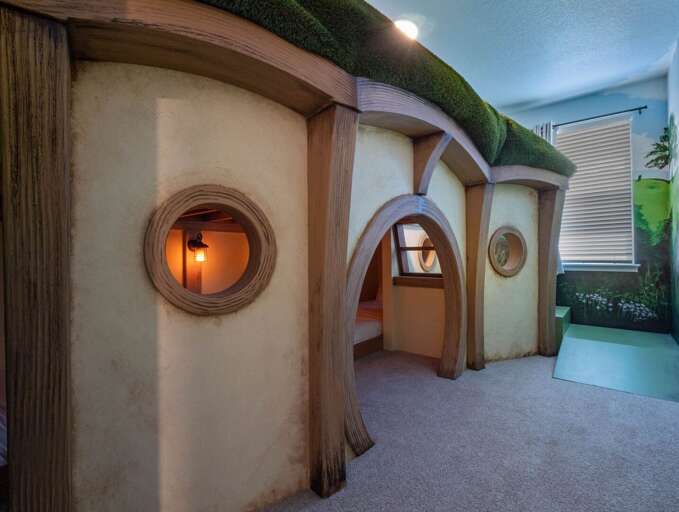 Hobbit house themed bedroom Hobbit house themed bedroom
