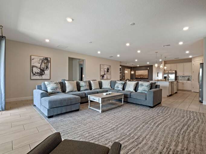 Living area with comfy sectional sofa Living area with comfy sectional sofa