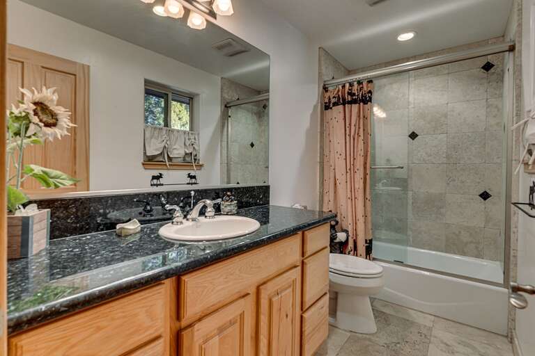 Bathroom with bath/shower combo