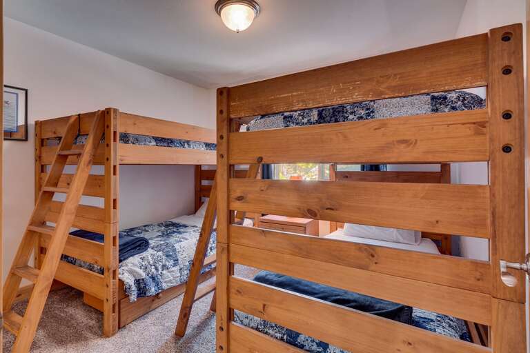 Bedroom with dual Twin over Twin bunk beds