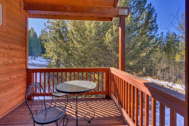 Deck with seating area