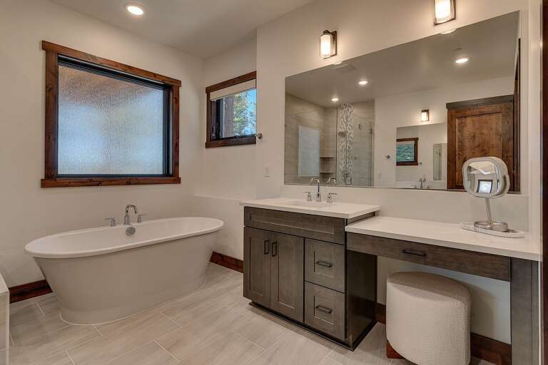 Bathroom with soaker tub