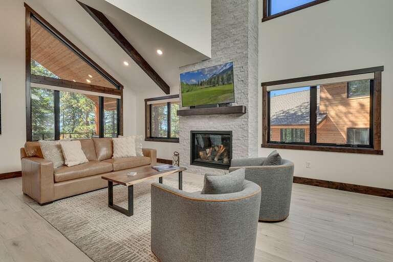 Living, kitchen, and dining area