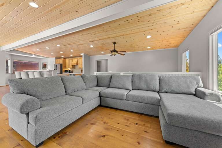 Living room with large sectional sofa Living room with large sectional sofa