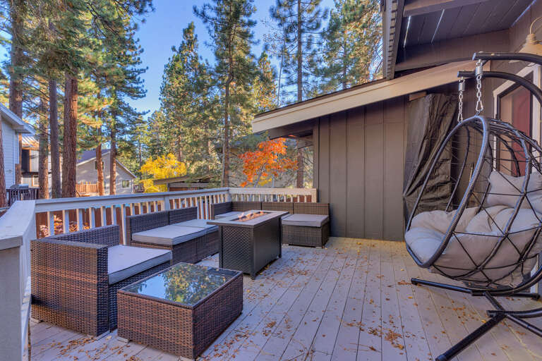 Deck with seating area