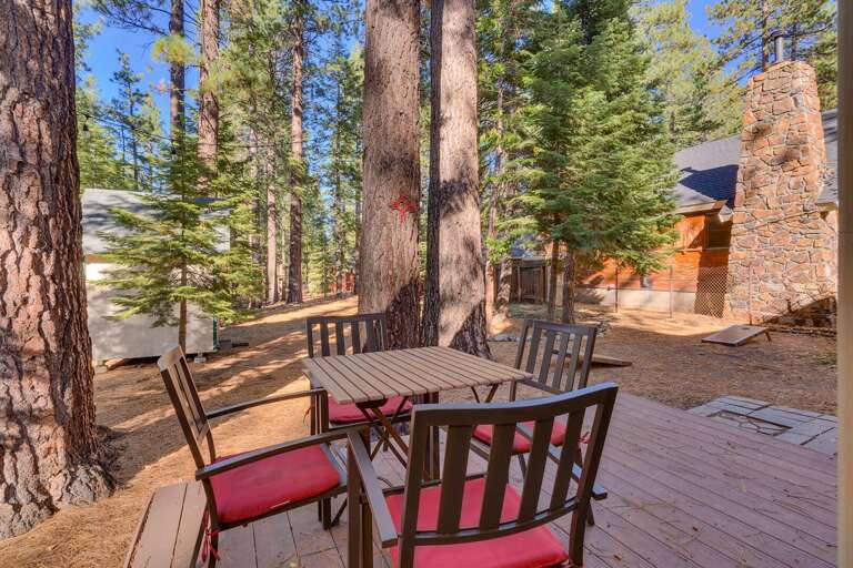 Deck with seating area