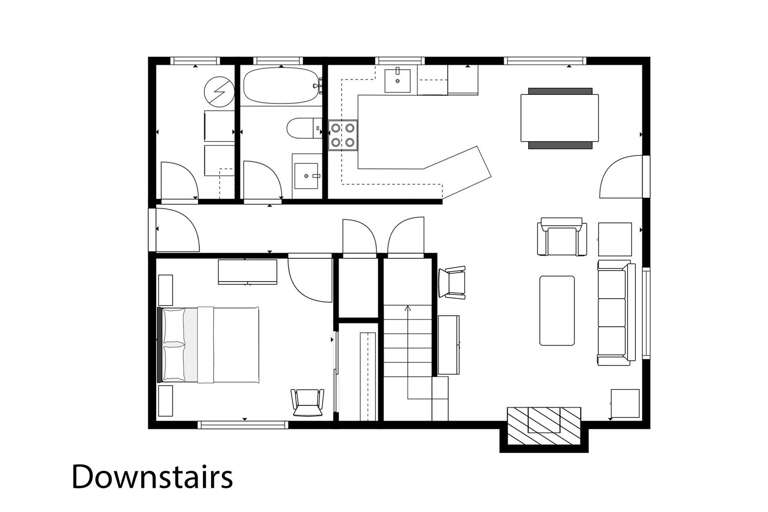 Downstairs floor plan