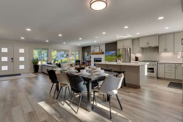 Dining and kitchen area
